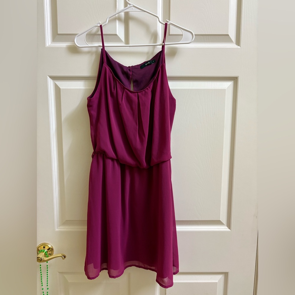 Elegant Purple Sleeveless Dress